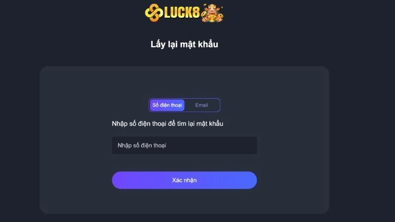 Hướng dẫn cách lấy lại mật khẩu LUCK8 hiệu quả